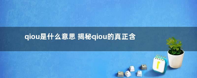 qiou是什么意思 揭秘qiou的真正含义